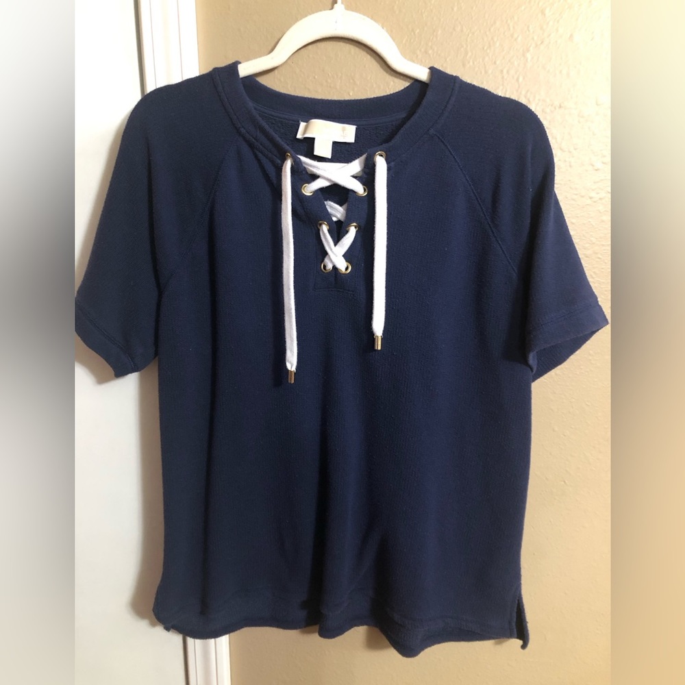 Michael Kors | Navy Blue White Lace up
